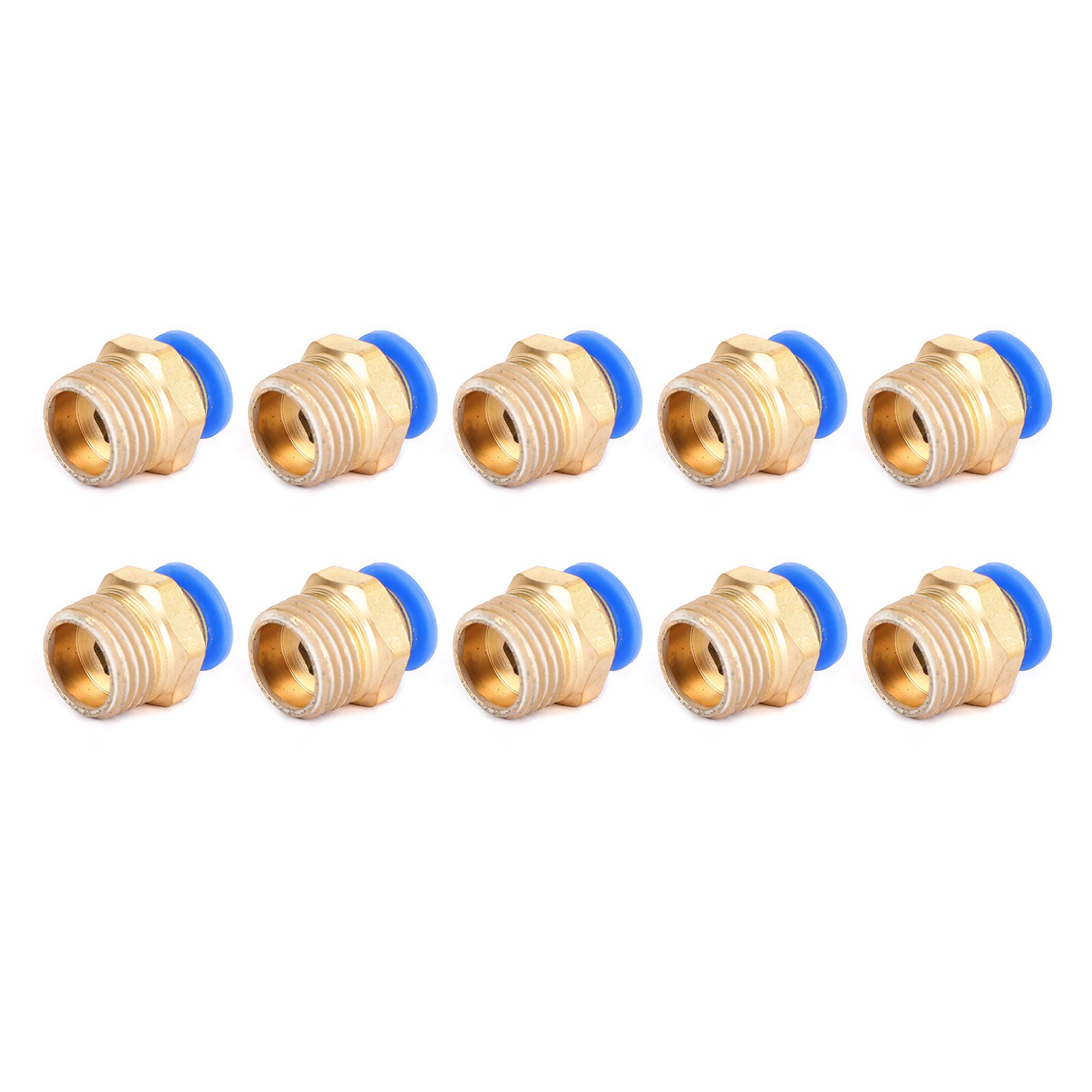 Male Straight Push In To Connect Air Fitting Tube OD 4/6mm x NPT 1/4 1/8", 6mm / 1/4"