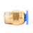 5Pcs Male Straight Push In To Connect Air Fitting Tube OD 4mm x NPT 1/8"