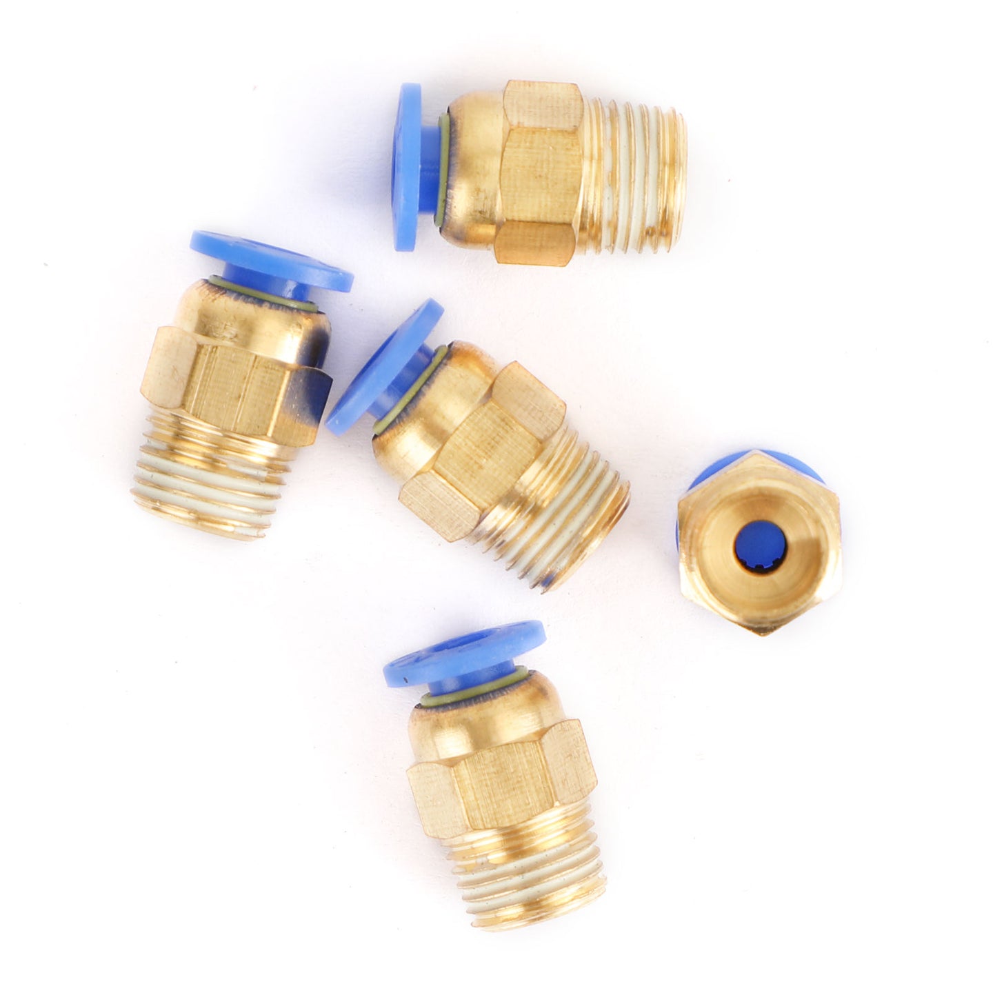 5Pcs Male Straight Push In To Connect Air Fitting Tube OD 4mm x NPT 1/8"