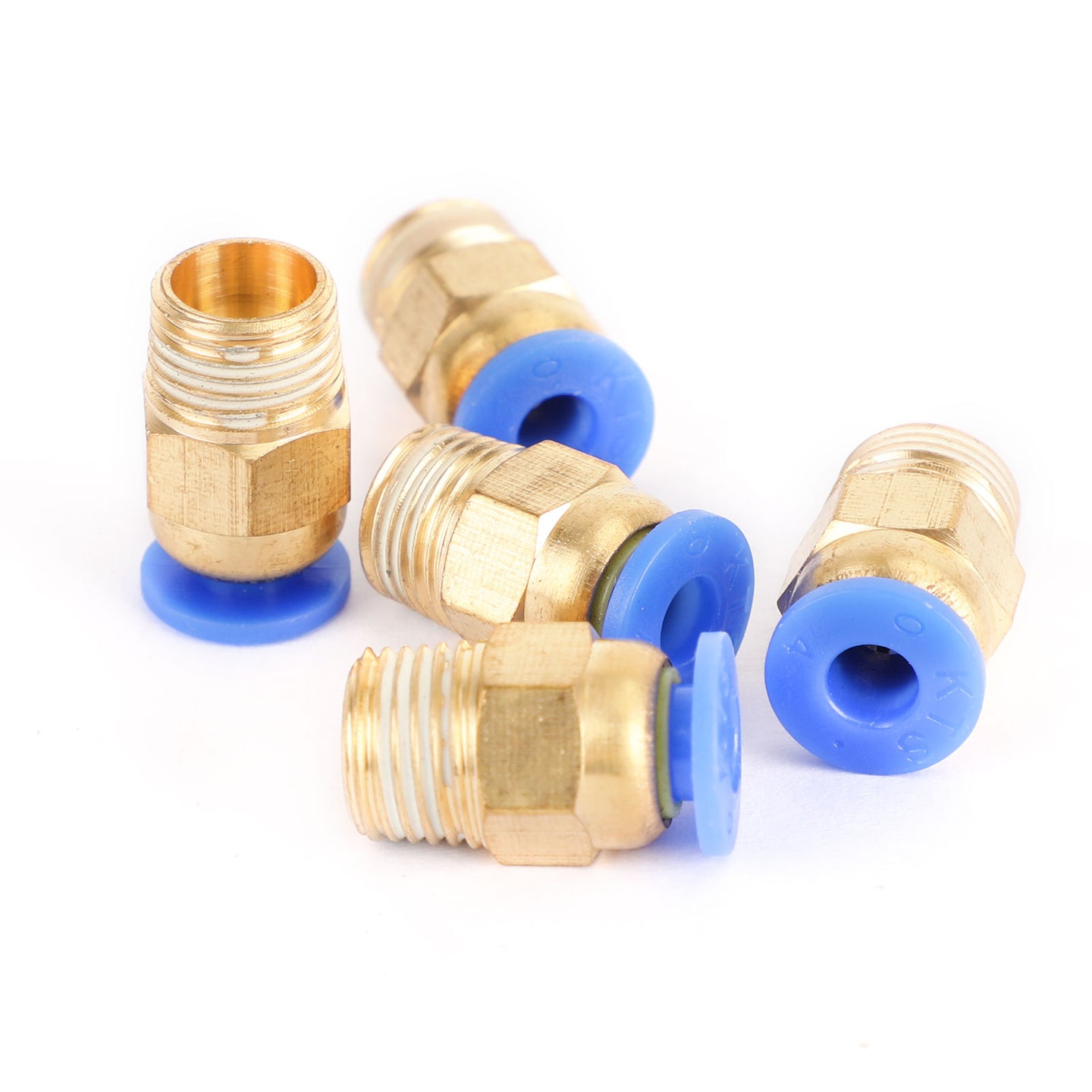 5Pcs Male Straight Push In To Connect Air Fitting Tube OD 4mm x NPT 1/8"