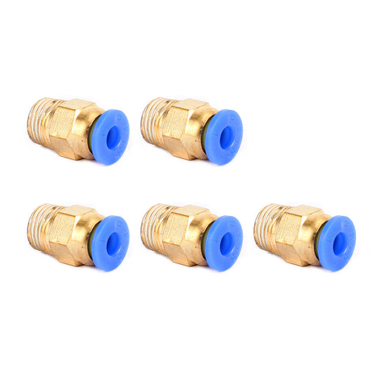 5Pcs Male Straight Push In To Connect Air Fitting Tube OD 4mm x NPT 1/8"