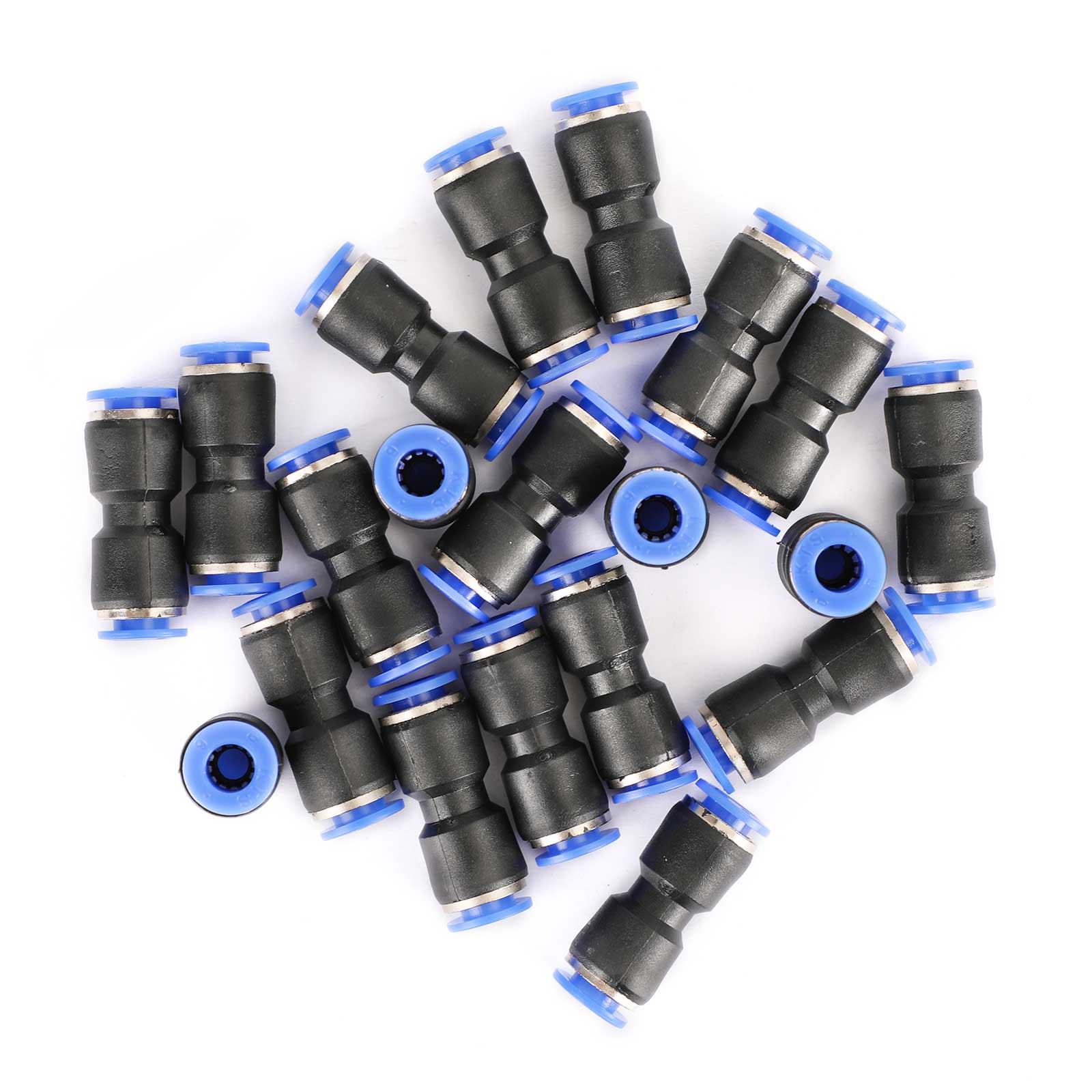 20Pcs Air Pneumatic 1/4" to 1/4" Straight Push in Connectors Quick