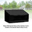 Black Waterproof Heavy Duty Garden Couch Outdoor 2/3/4 Seater Bench Seat Cover, 4Seats 190x66x89cm