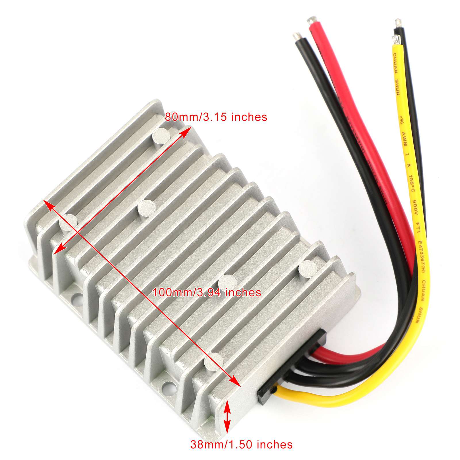 DC-DC 12V Step Up to 24V 20A 480W Car Power Supply Converter Regulator US