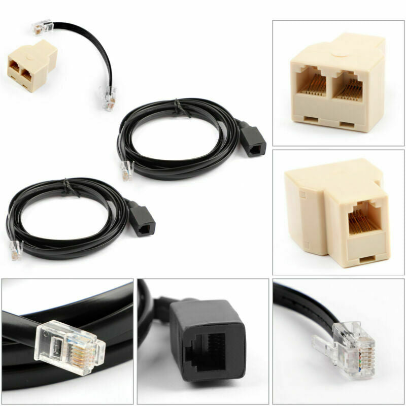 1Pcs 2Pcs 3m Extend Wire Adapter 6-Pin Mic 1 to 2 Splitter For Yaesu Radio