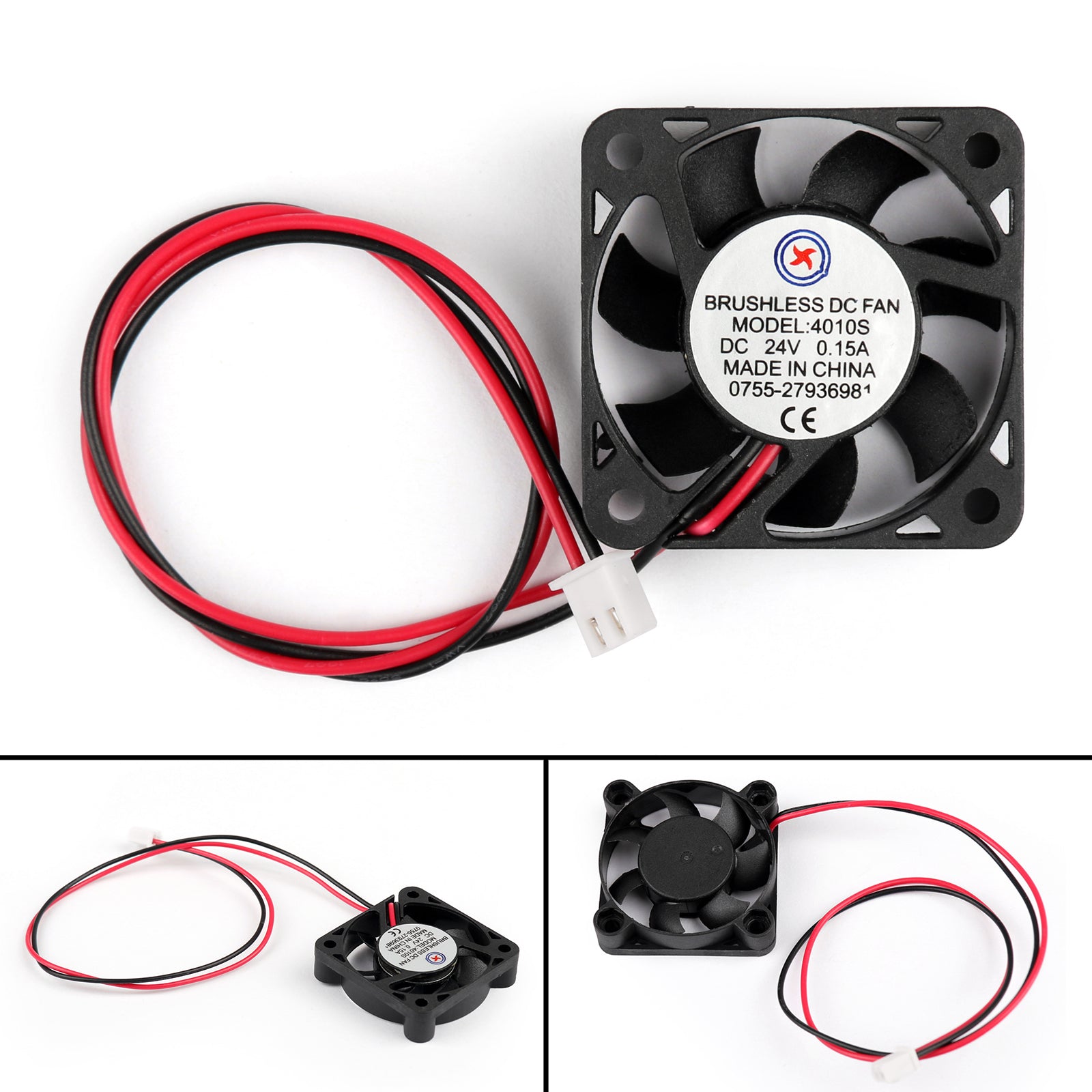 4Pcs DC Brushless Cooling PC Computer Fan 24V 4010s 40x40x10mm 0.15A 2 Pin Wire