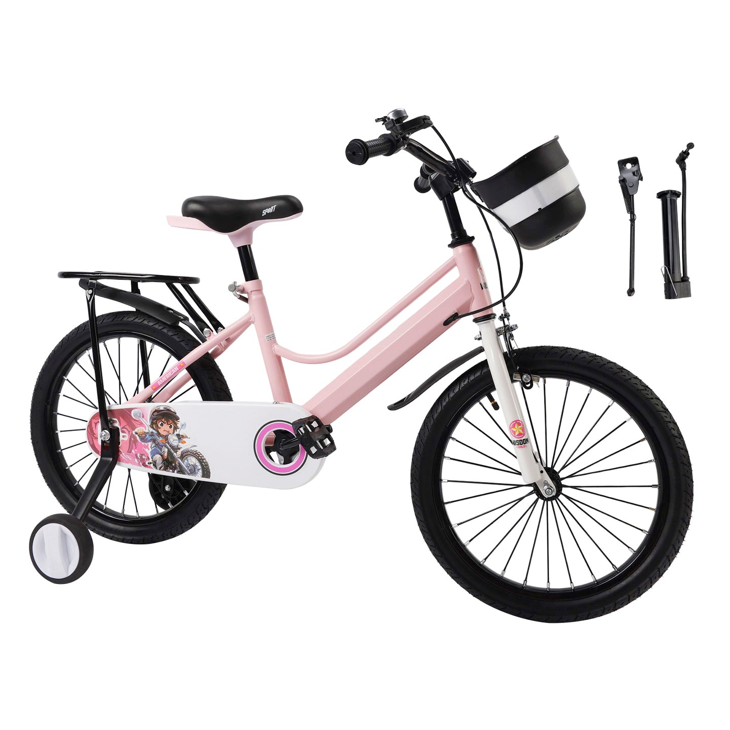 16" Kids Bike for Boys and Girls with auxiliary wheels & Rack Dark Blue