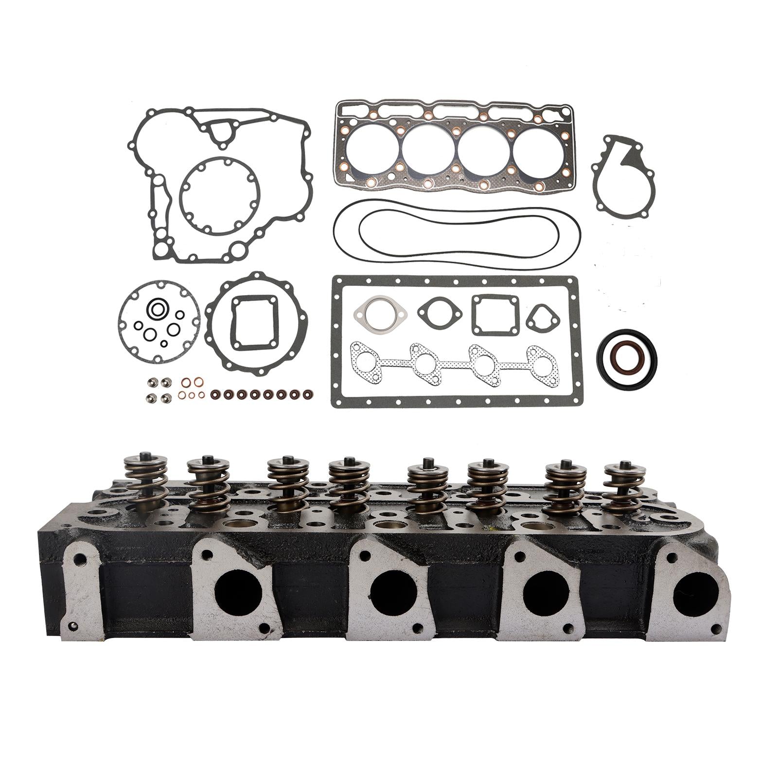 Complete Cylinder Head & Gasket Kit for Kubota V1505 Engine, Fits B2910, B7800, B3030 Tractors, Replaces 1G091-03044