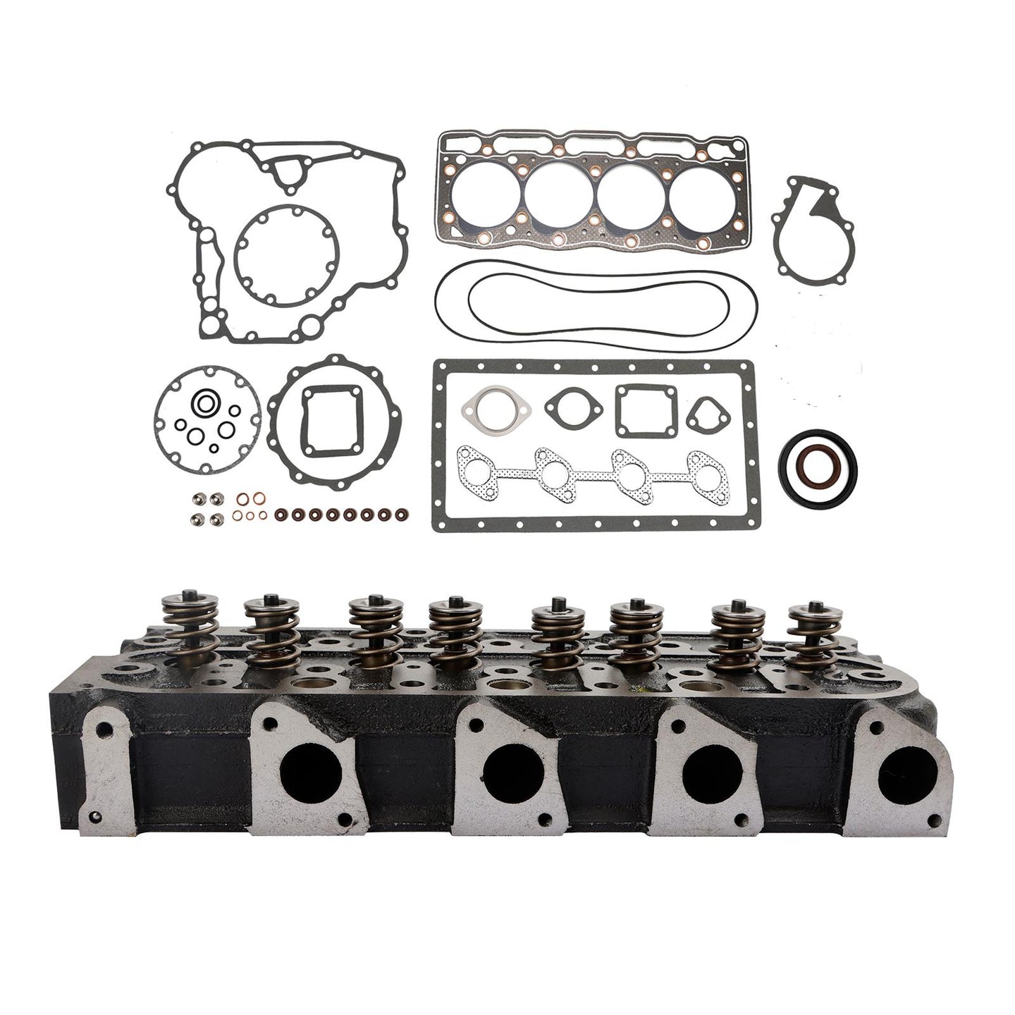 Complete Cylinder Head & Gasket Kit for Kubota V1505 Engine, Fits B2910, B7800, B3030 Tractors, Replaces 1G091-03044
