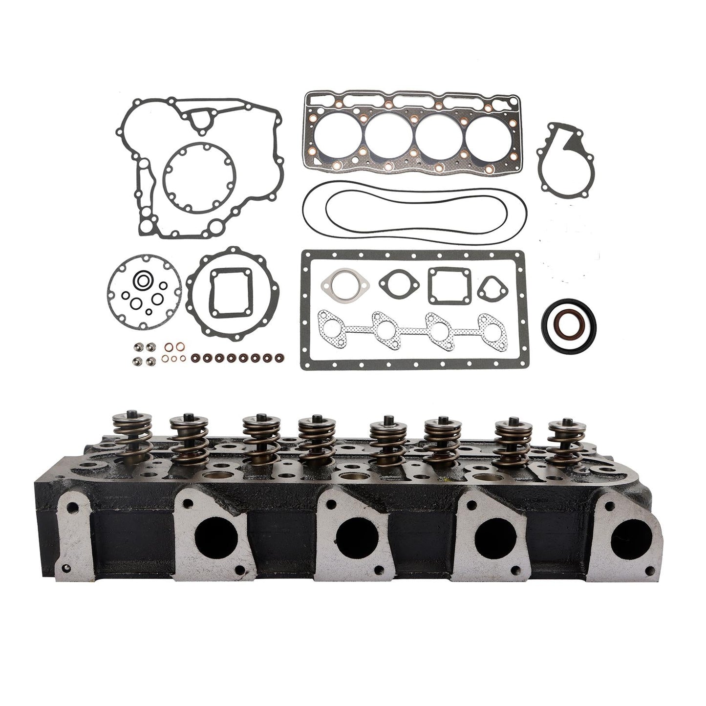 Complete Cylinder Head Assembly with Gasket Kit for Kubota V1505 V1505D 1G091-03044