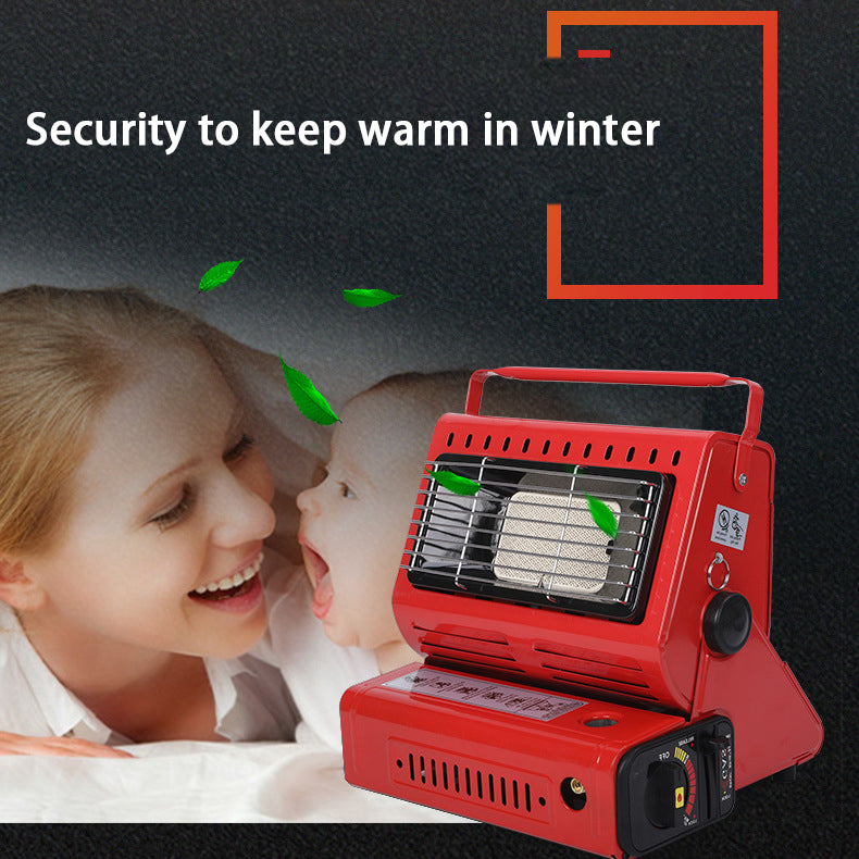 Red Camping Emergency Butane Heater Double Heat Source Survival