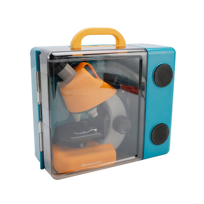 100X-1200X Handheld LED Microscope for Kids – Science Exploration Toy Kit (Yellow)