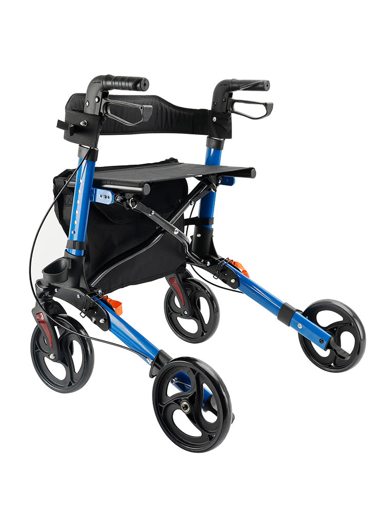 Lightweight Rollator Walker for Seniors ¨C Foldable with Seat & Brakes