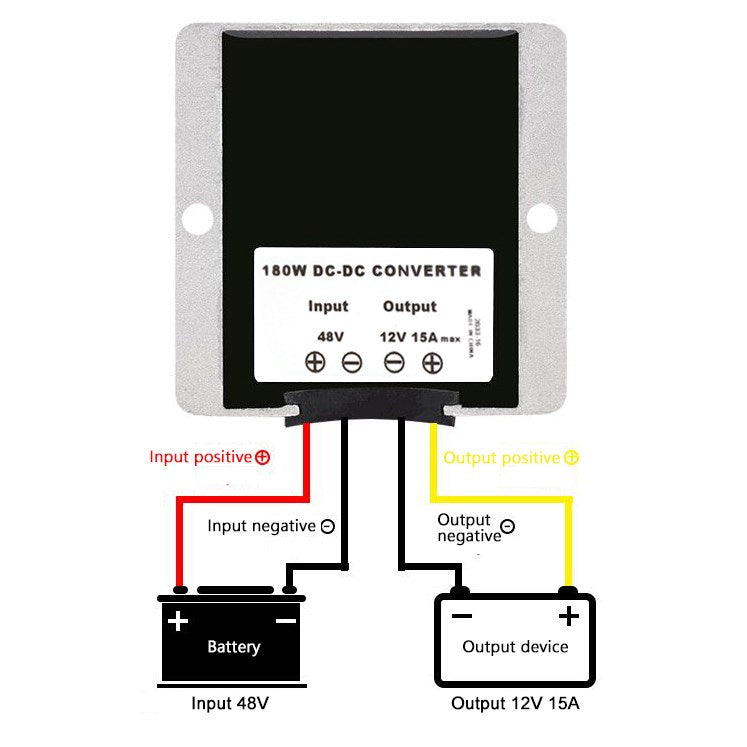 WaterProof 48V to 12V 15A 180W Step Down DC/DC Power Converter Regulator UE