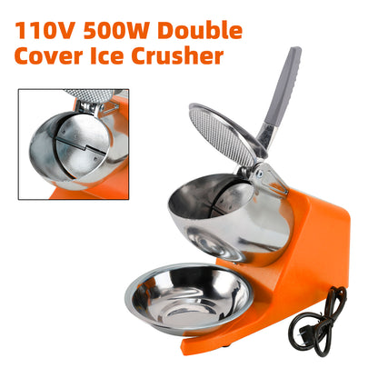 Electric Ice Shaver Machine – Dual Blade Shaved Ice & Snow Cone Maker for Home & Parties