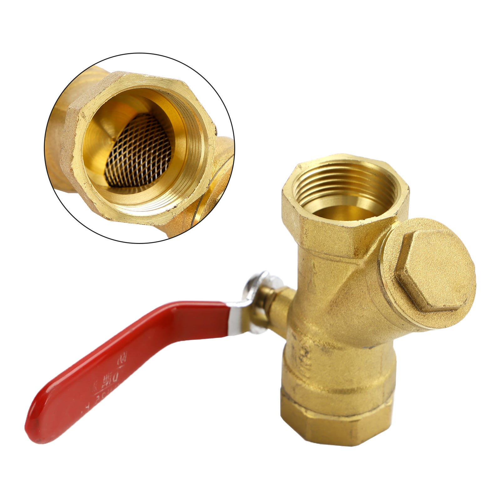 1/2" 3/4" 1" BSP Brass Y Type Strainer Filter Ball Valve Equal Female Thread