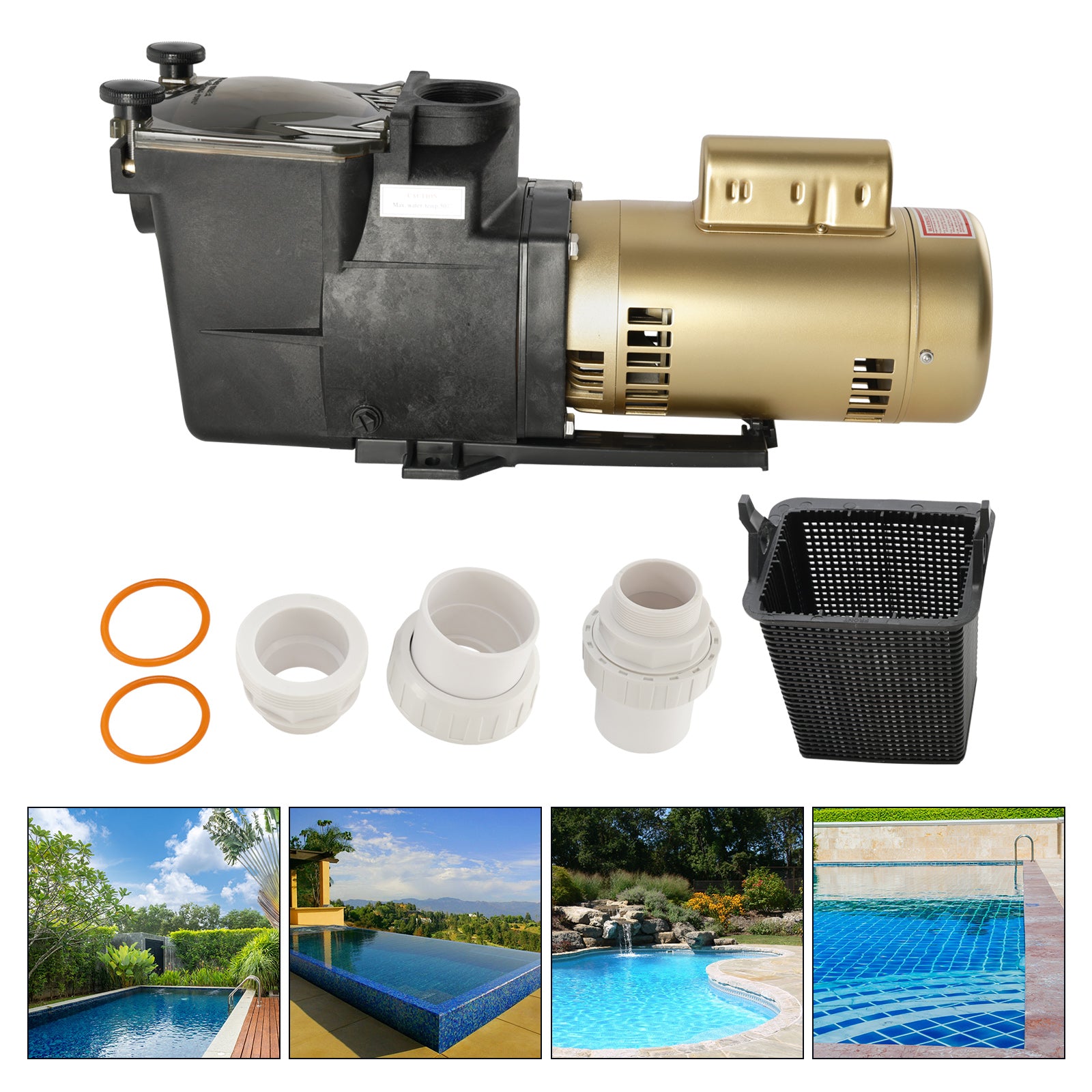 W3SP2607X10 Super Pump 1 HP Single Speed Pool Pump 115/230V