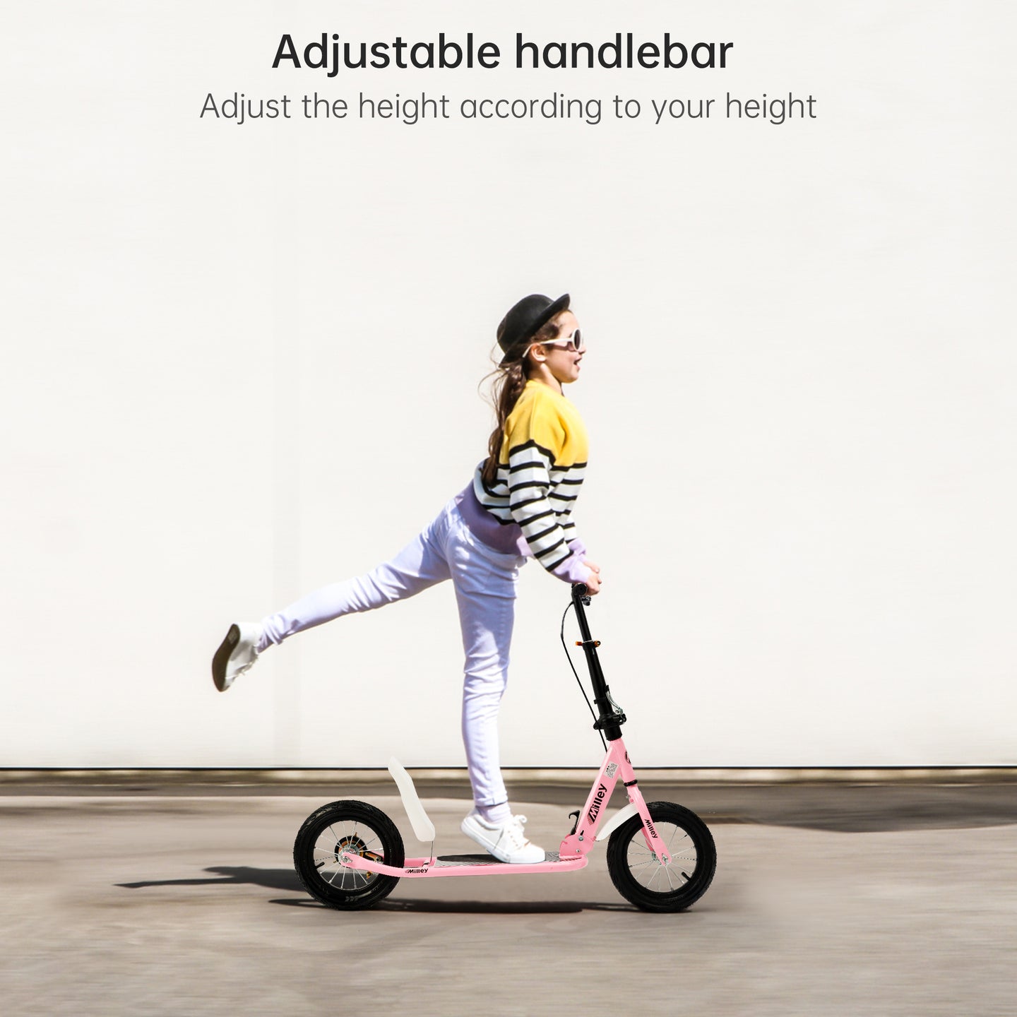 Shock-Absorbing Foldable Commuter Kick Scooter For Adults Teens W/12" Air Tires