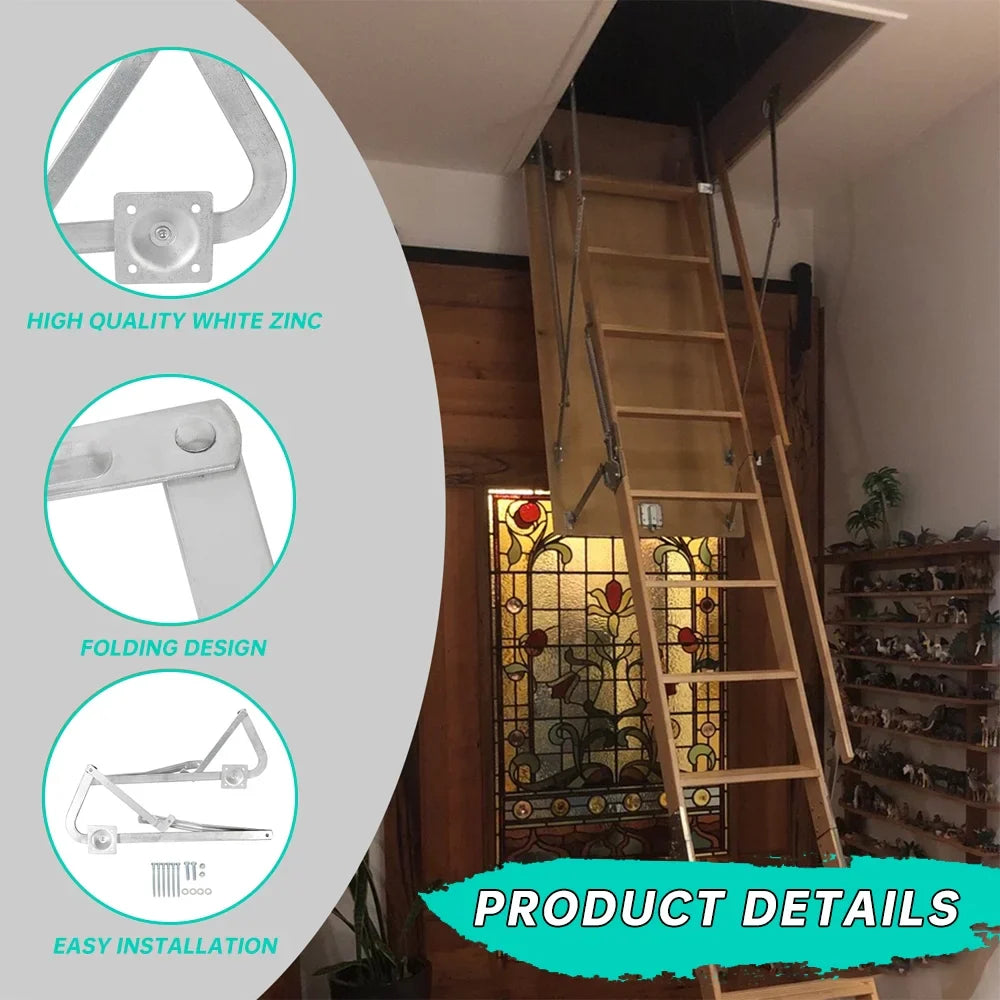 Attic Ladder Spreader Hinge Arms for 2010-Up 55-2 MFG Werner Mk 5 Wu2210 W2208 W2210 Pull Down Attic Stair Counter Balance Arms Hinge