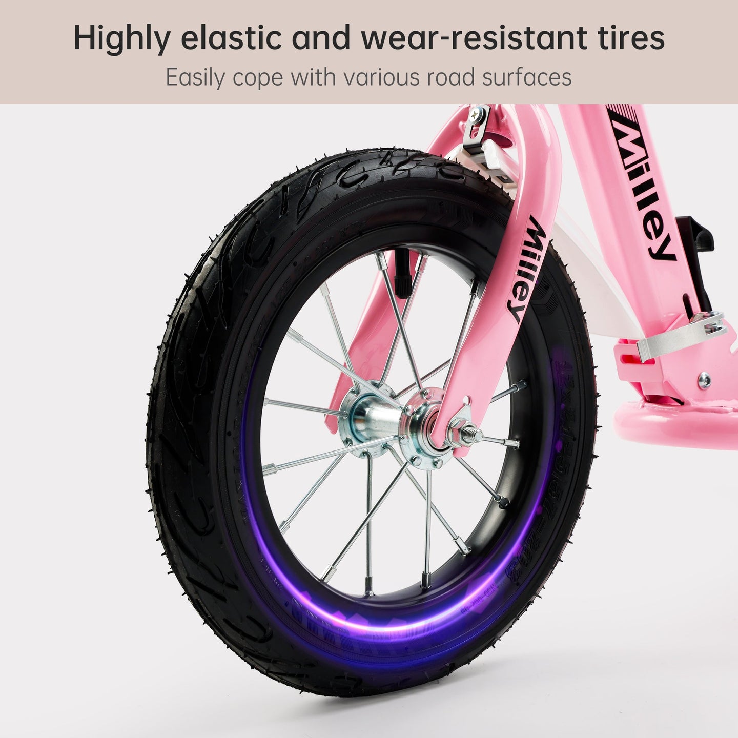 12 inch Big Wheel Kids Scooter Low Deck Dual Brake Steel Frame