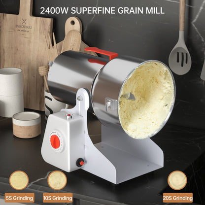 700g 2400w Electric Grain Mill Grinder for Flour Wheat Grind Coffee Beans High Speed