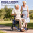 Lightweight Rollator Walker for Seniors ¨C Foldable with Seat & Brakes