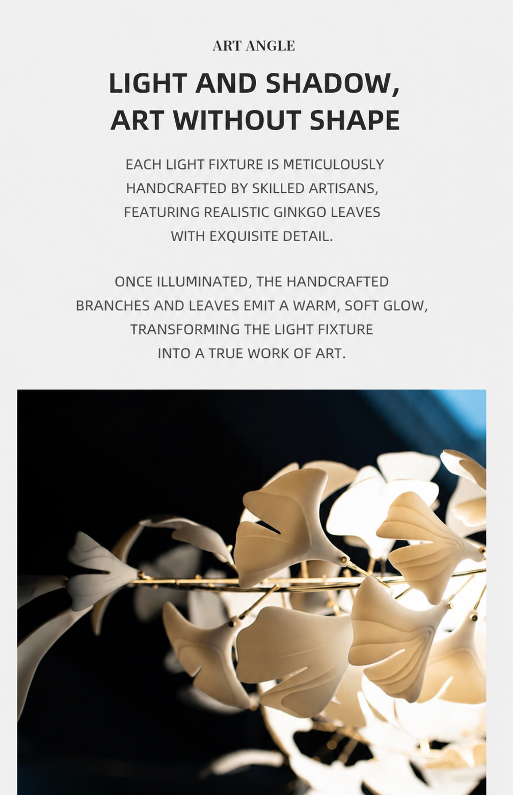 Ginkgo Leaf Chandelier
