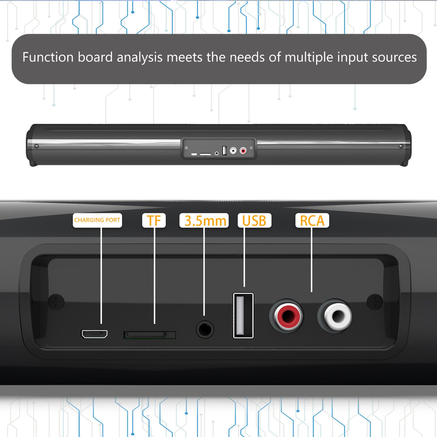 Bluetooth Wireless Sound Bar System – 4 Speaker Subwoofer for TV & Home Theater