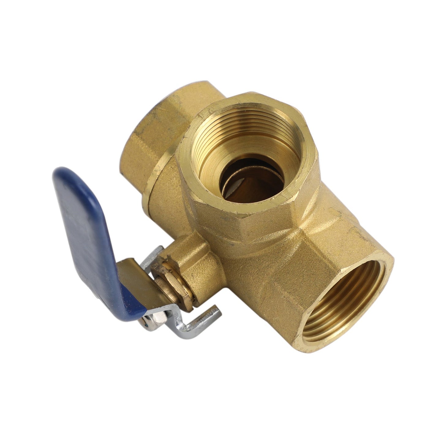 3-Way Ball Valve Female T Port Lever Handle Made Of Forged Brass