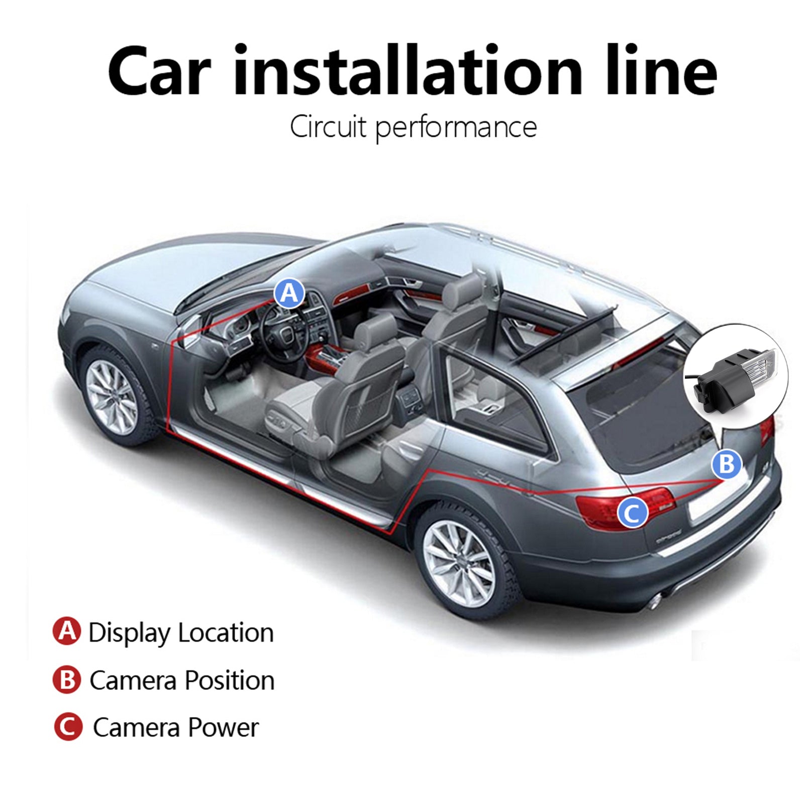 Waterproof IP67 Reversing Backup Rear View Parking Camera HD CCD For Golf MK 6 MK7