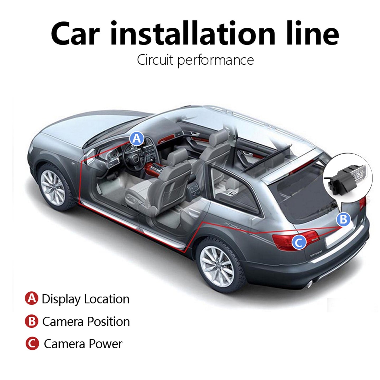 Waterproof IP67 Reversing Backup Rear View Parking Camera HD CCD For Golf MK 6 MK7