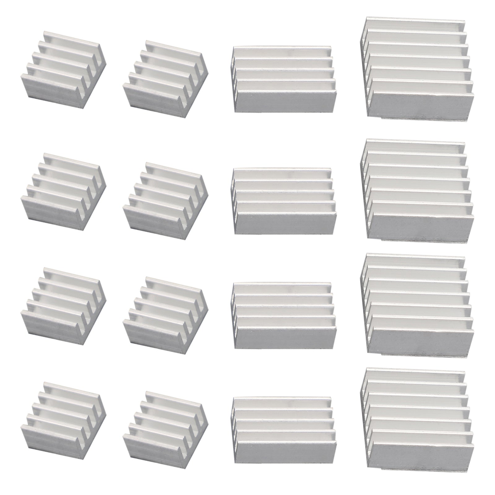 Aluminum Heatsink 16PCS Radiator Cooler Kit with Sticker Raspberry Pi 4B