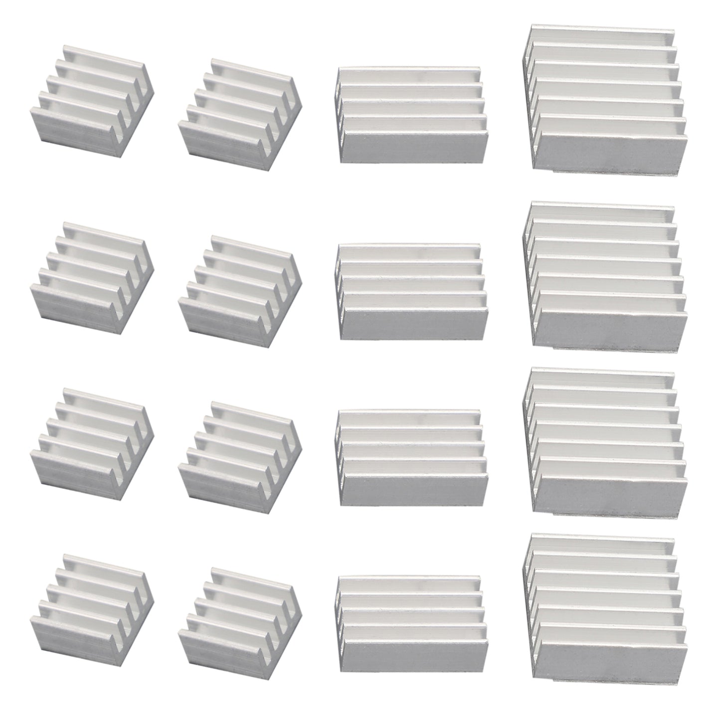 Aluminum Heatsink 16PCS Radiator Cooler Kit with Sticker Raspberry Pi 4B