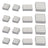 Aluminum Heatsink 16PCS Radiator Cooler Kit with Sticker Raspberry Pi 4B