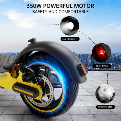 8.5" Folding Electric Scooter With app 350W 35KM Range 30km/h City Commute Yellow (Copy)