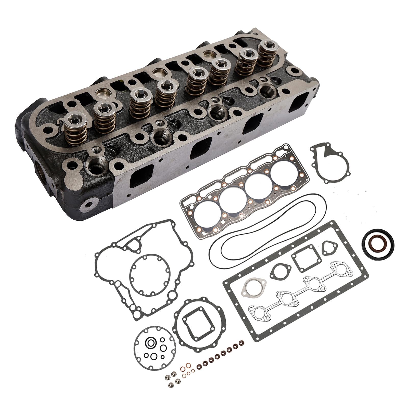 Complete Cylinder Head & Gasket Kit for Kubota V1505 Engine, Fits B2910, B7800, B3030 Tractors, Replaces 1G091-03044