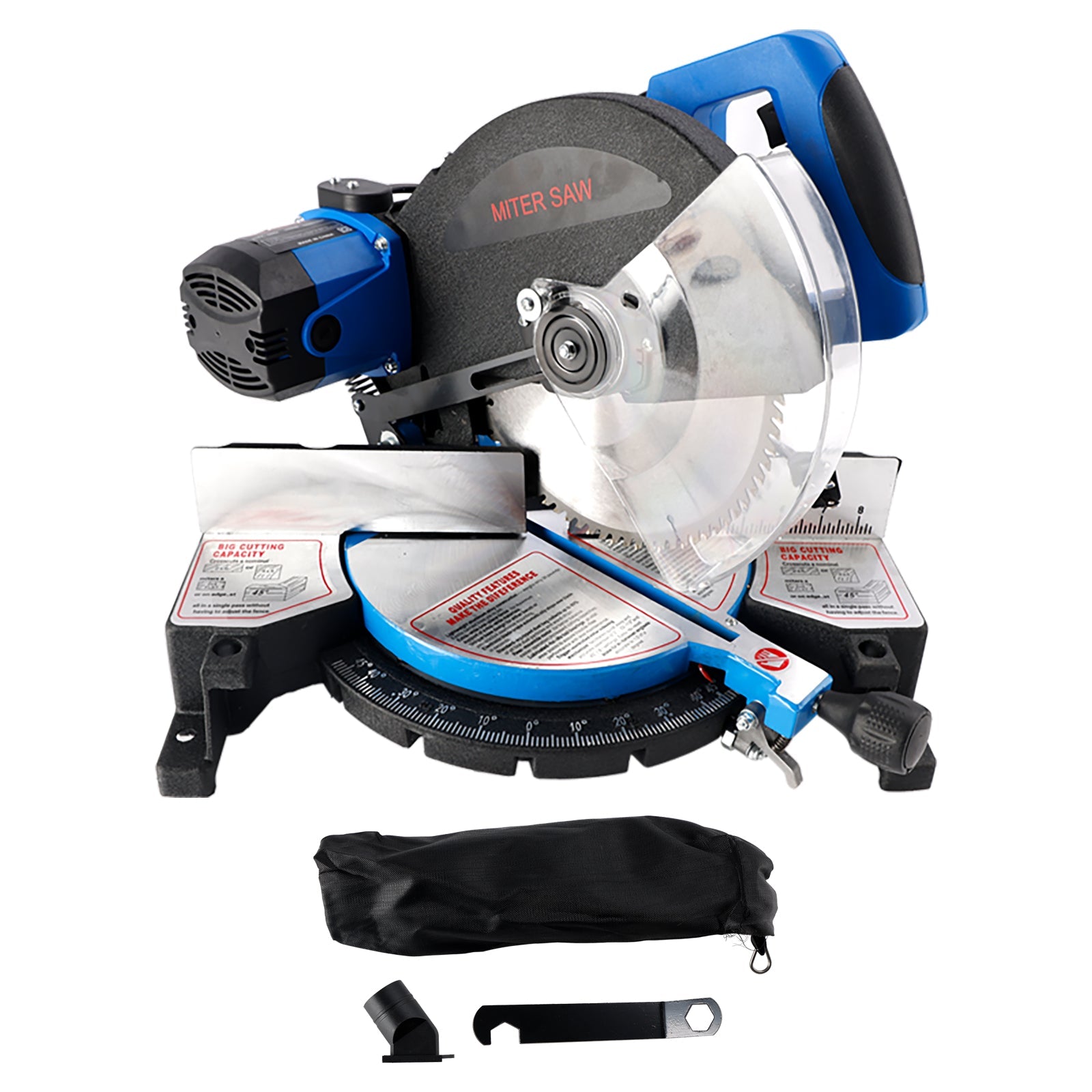 High precision10-Inch Single-Bevel Sliding Compound 0-45 Bevel Miter Saw