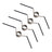4-Pack Self-Closing Door Hinge Springs, Fits 1/2" & 5/8" Radius Corner Hinges, Auto Door Closer Spring