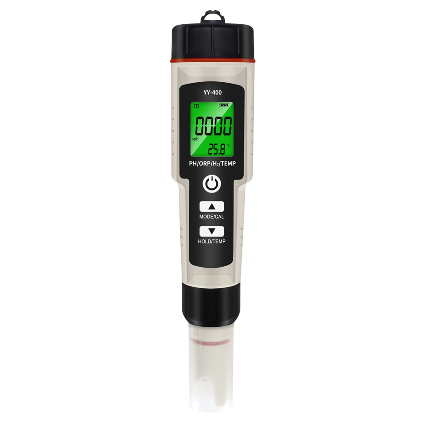 Digital Hydrogen Water Tester, 4-in-1 Meter for H2, pH, ORP & Temperature for Bottles & Generators
