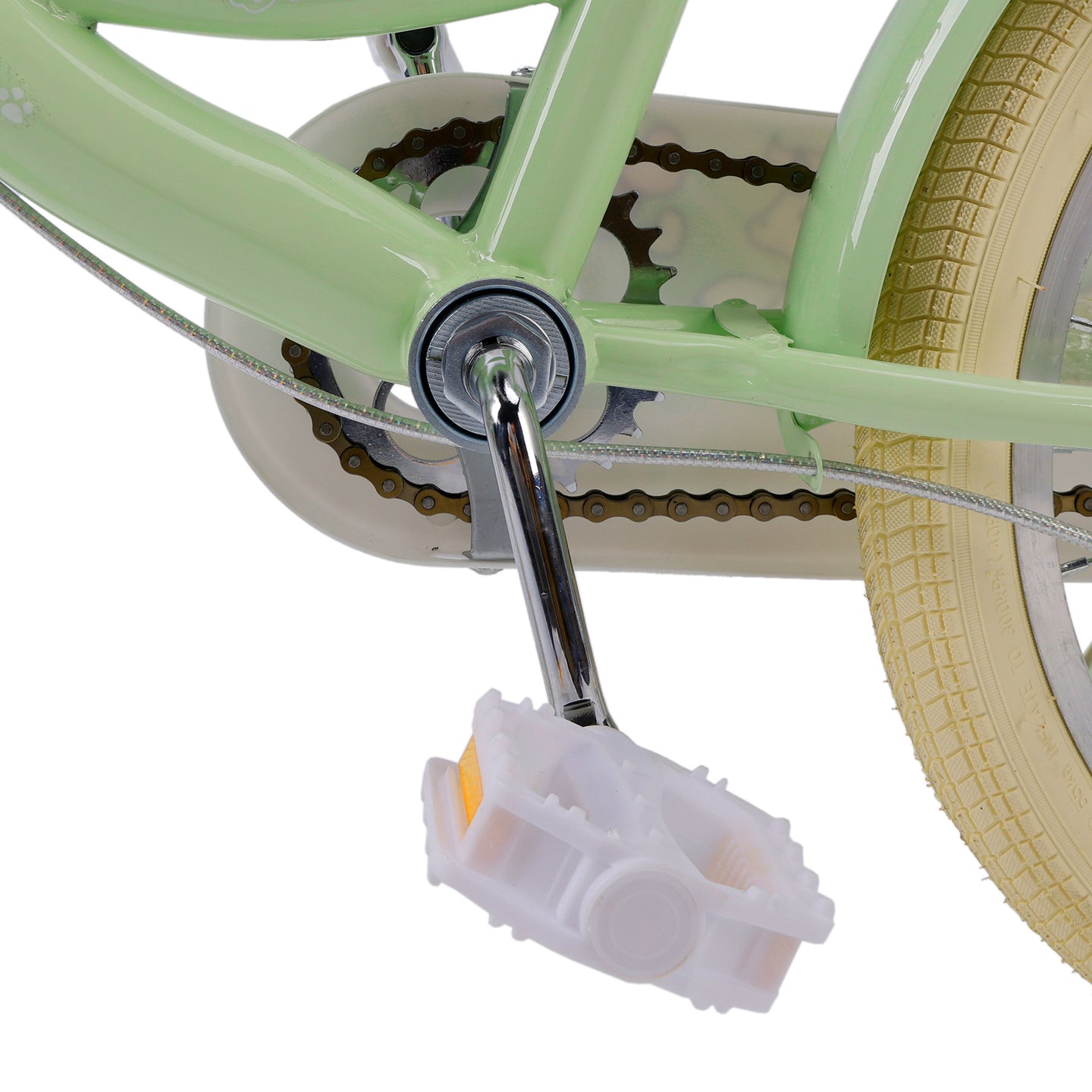 16" Child Bicycle Girls Bike with auxiliary wheels & Rack & Basket Green