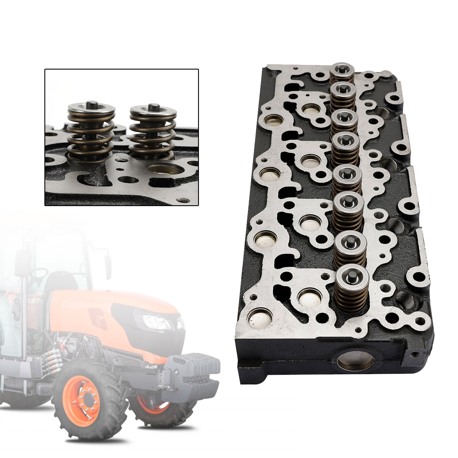 Complete Cylinder Head Assembly with Valves for Kubota V2403 Engine