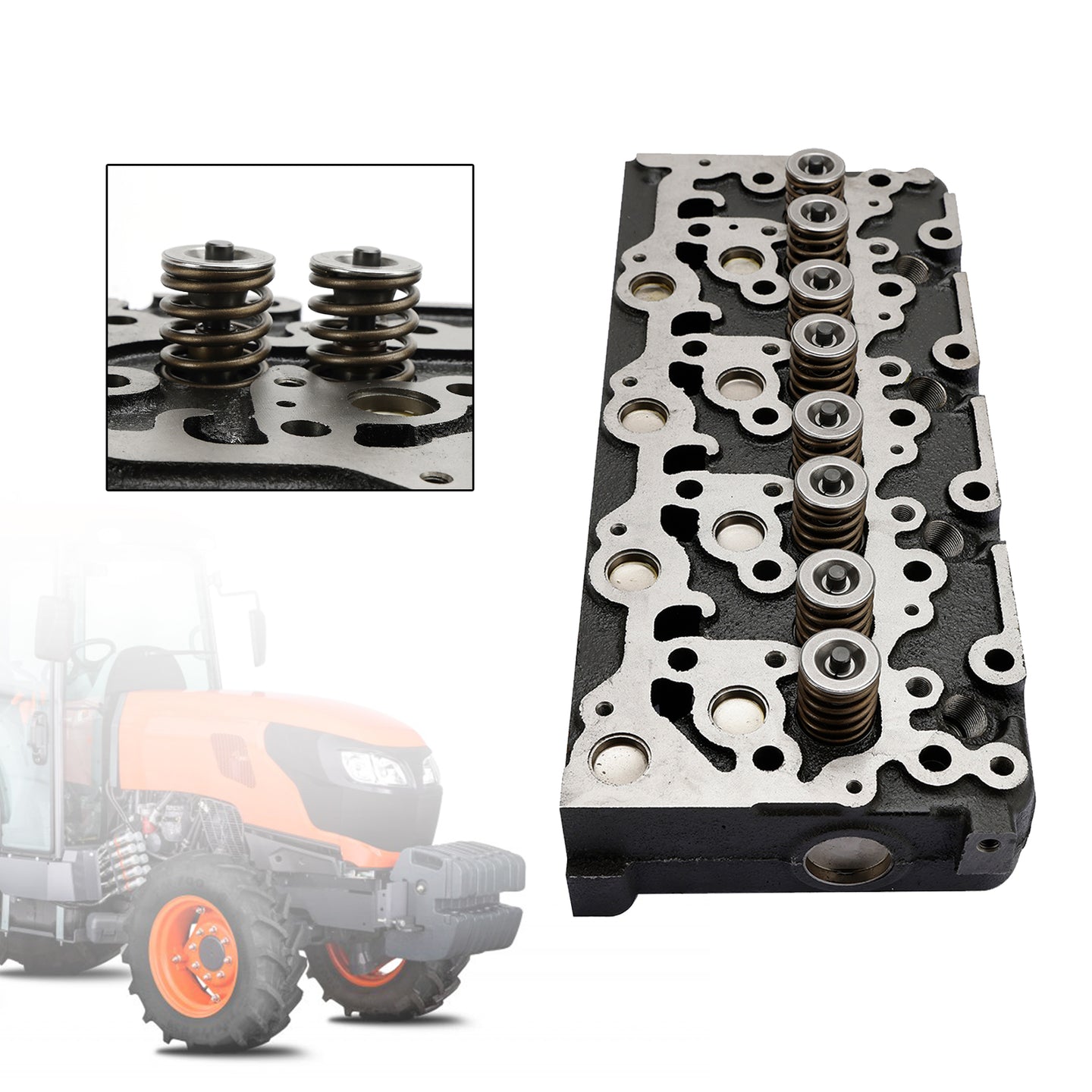 Complete Cylinder Head Assembly with Valves for Kubota V2403 Engine