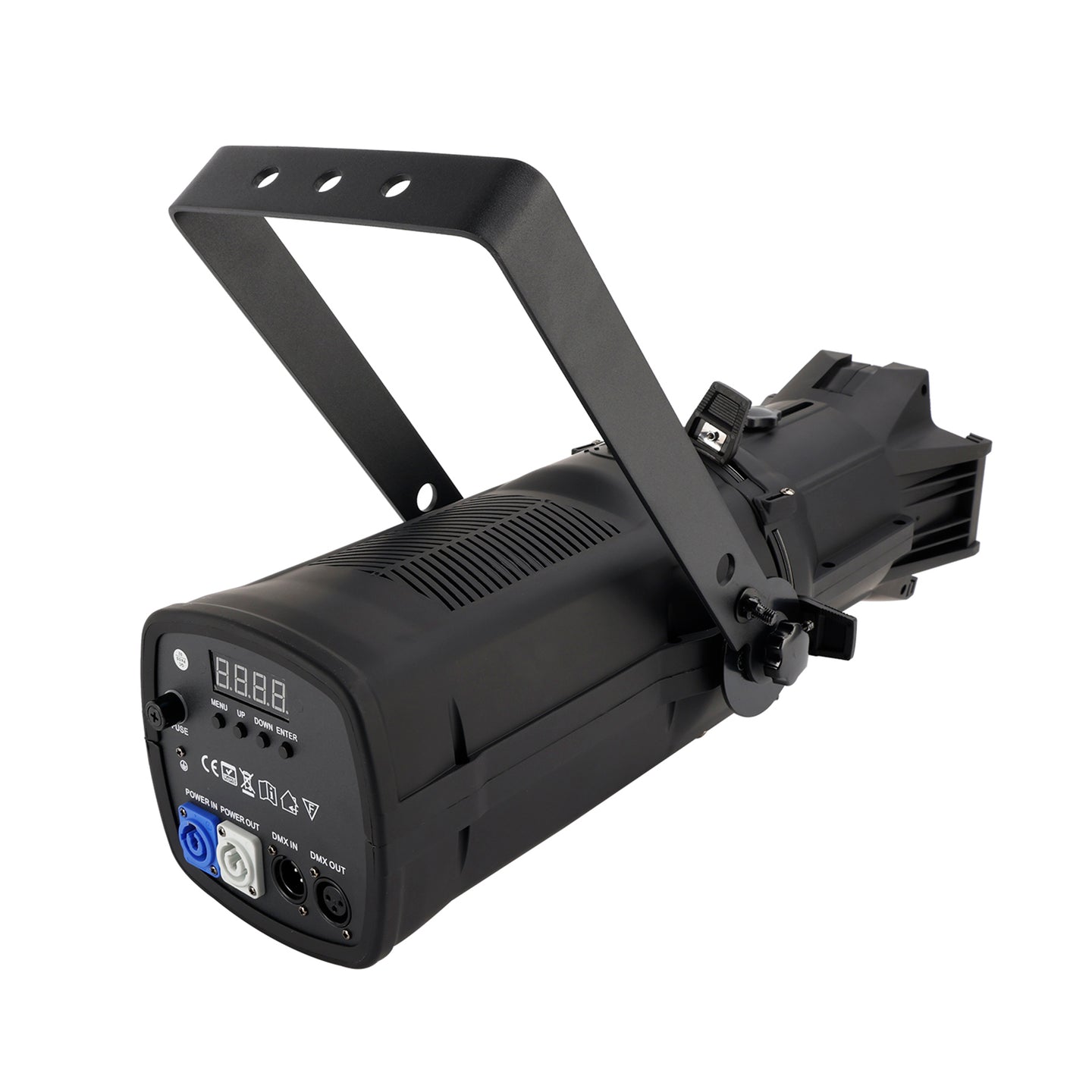 250W COB LED Profile Spotlight, RGBW 4-in-1, High CRI>95 with 15-60° Manual Zoom, DMX Stage Light