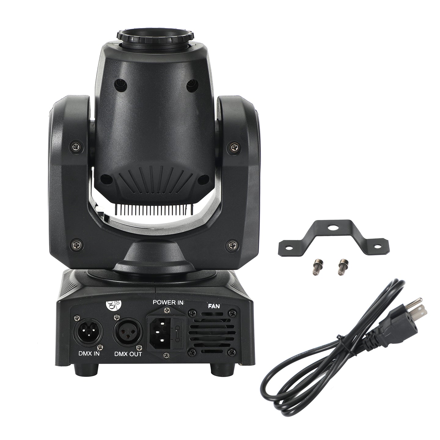 Mini Moving Head Stage Light with 8 Gobo Patterns, RGBW LED Beam, DMX & Sound Activated for DJ Party Lighting