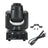 Mini Moving Head Stage Light with 8 Gobo Patterns, RGBW LED Beam, DMX & Sound Activated for DJ Party Lighting