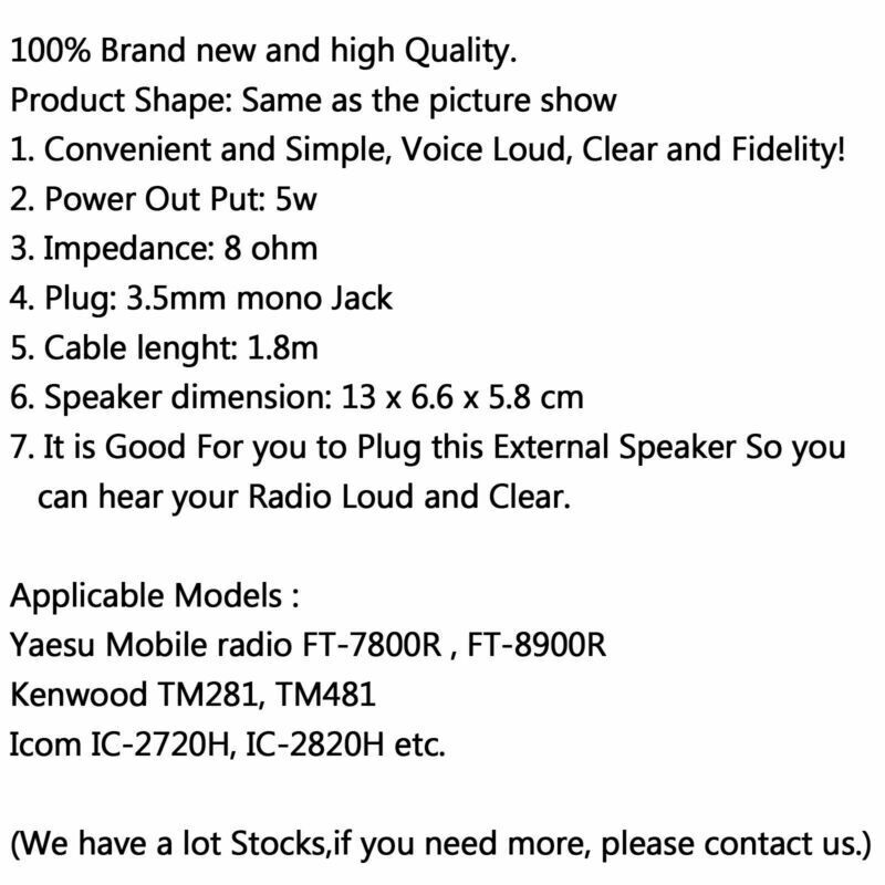 4PCS KES-3 Heavy Speaker 3.5mm External Duty Car Radio For Yaesu Kenwood Icom