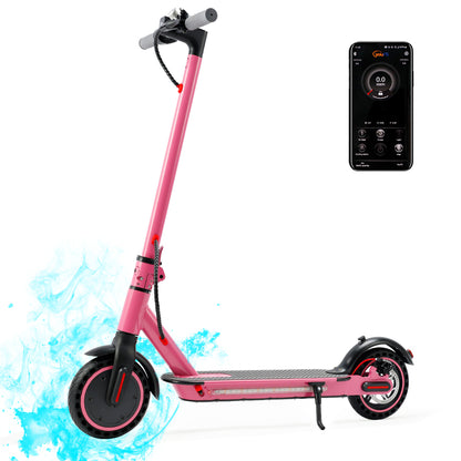 8.5" Folding Electric Scooter 350W, 19 mph, 22 mi Range, UL2272, App, Dual Brakes