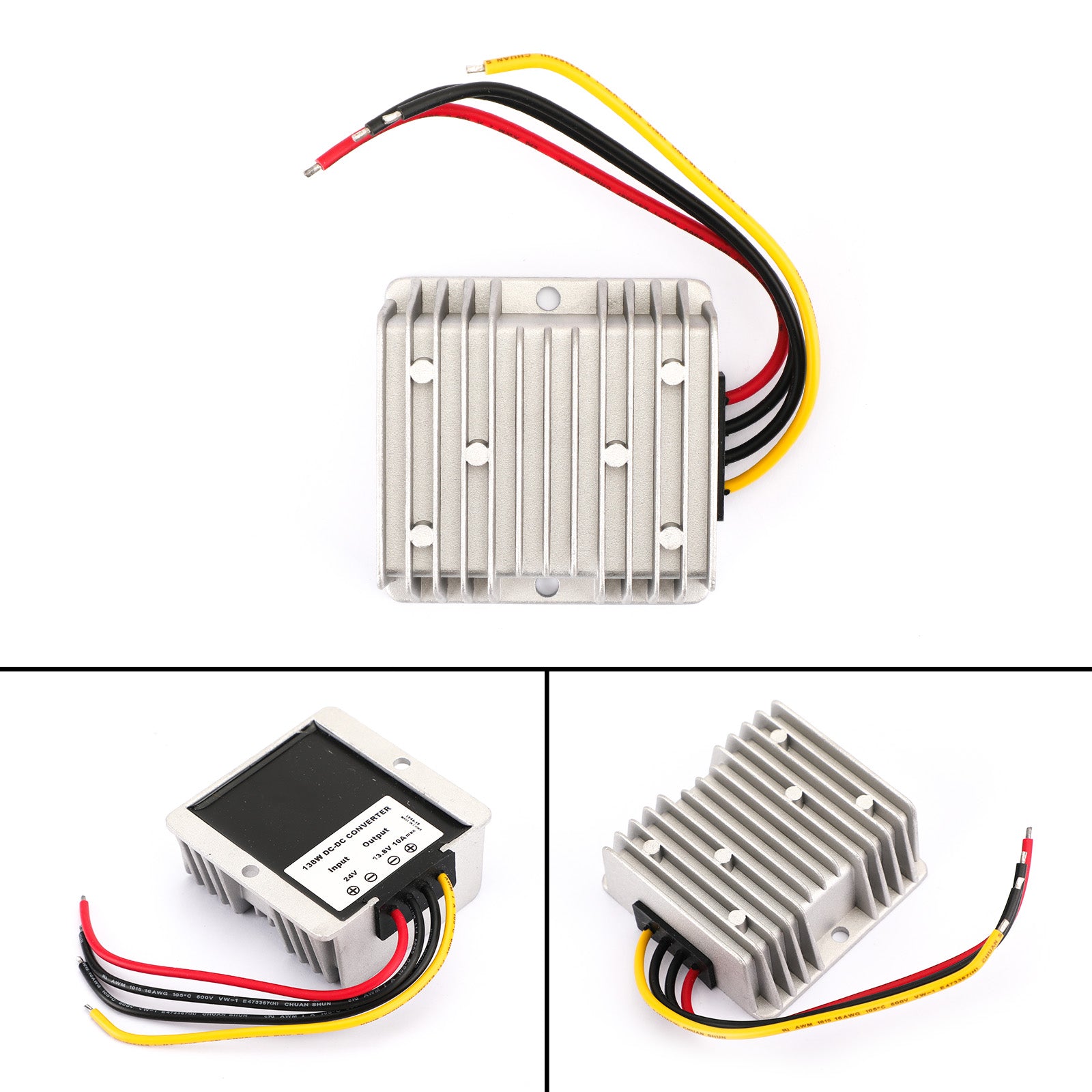 WaterProof 24V to 13.8V 10A 138W Step Down DC/DC Power Converter Regulator US