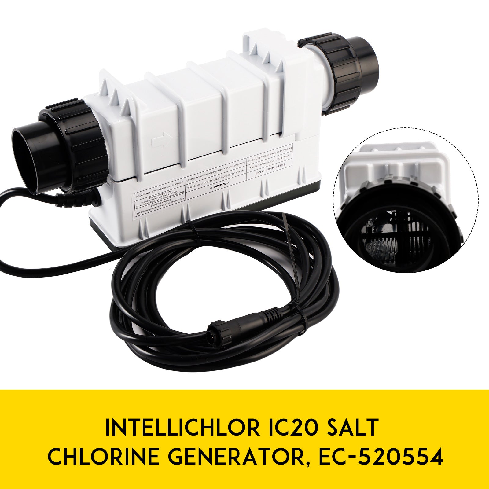 IC20 Salt Chlorine Generator System, Replacement for Pentair IntelliChlor, for Pools up to 20,000 Gallons