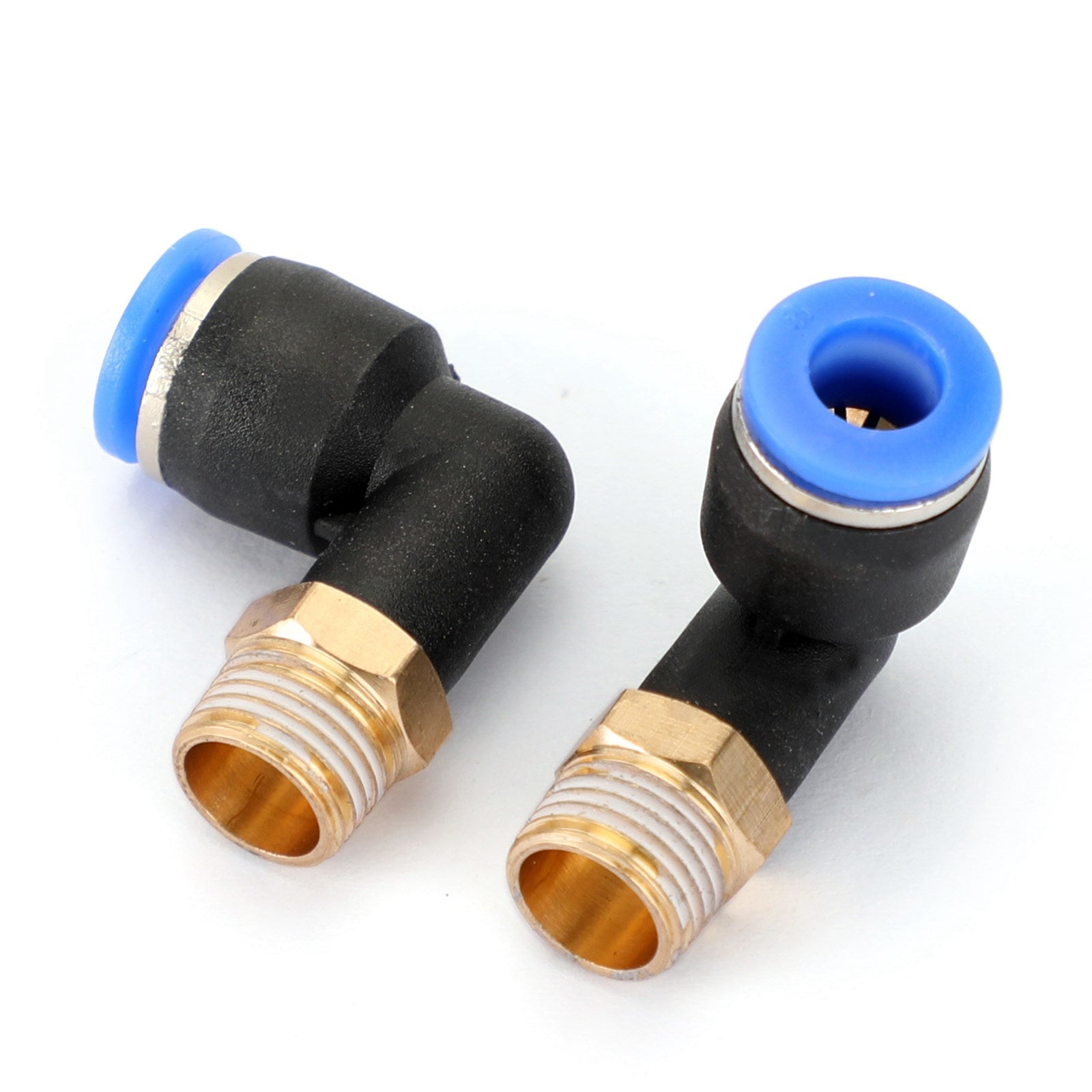 10Pcs Pneumatic 1/4 Tube X 1/8 Npt Male Swivel L Push To Connect Fitting UE